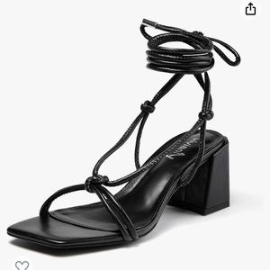 Black Strappy Heels Size 9, Never Worn